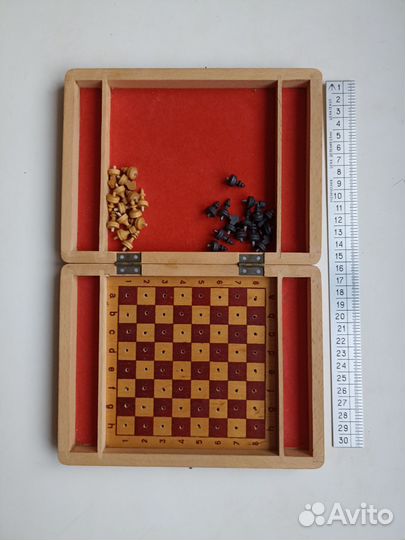 Шахматы дорожные деревянные