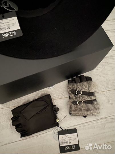 Шляпа фетровая&Митенки