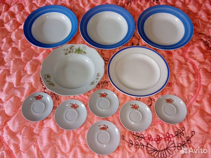 Тарелки антикварные, блюдца (розетки) СССР