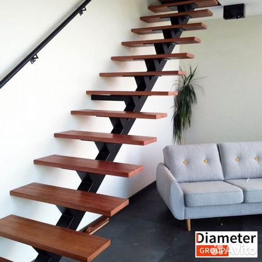 Установка маршевой лестницы из металла