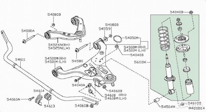 Стойка амортизатор / Пружина / Опора / Пыльник