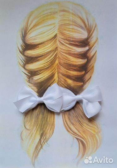 Бантики (на резинке и зажимах) для волос (2шт)