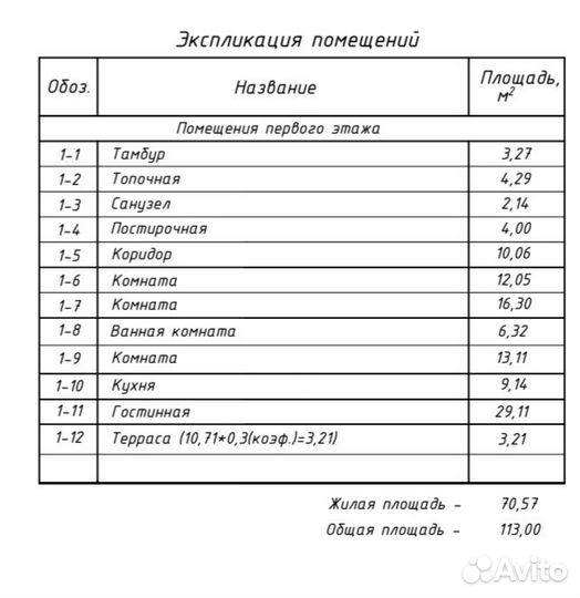 Проект дома готовый 113м2 газобетон