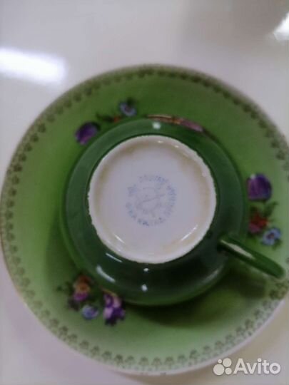 Чайная пара фарфор 1920 е годы, Дулево, редкая