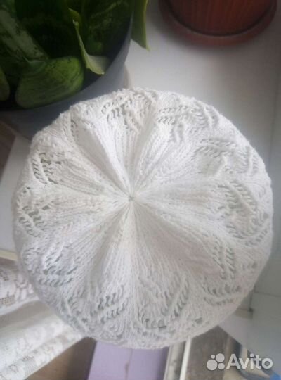 Шапочки ажурные 100 хлопок, детские от солнца