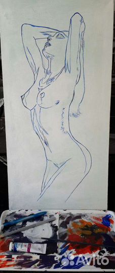 Картина ню Девушка эротик nu