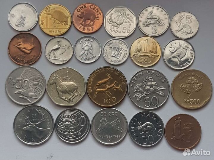 Монеты Иностранка Флора Фауна