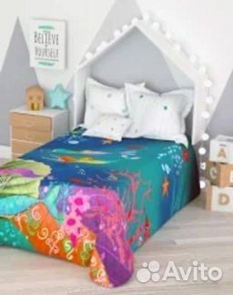 Фото шторы и покрывало детские