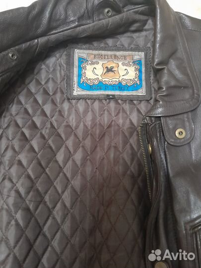 Кожаная куртка мужская коричневая