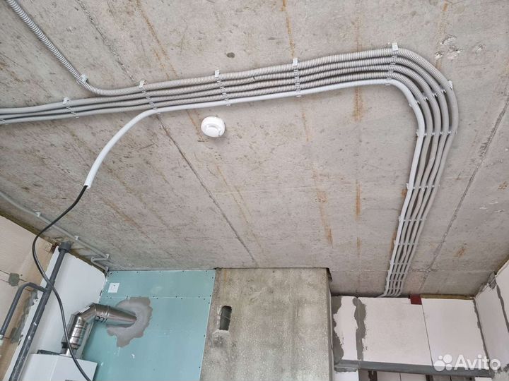 Электромонтаж под ключ; Услуги электрика