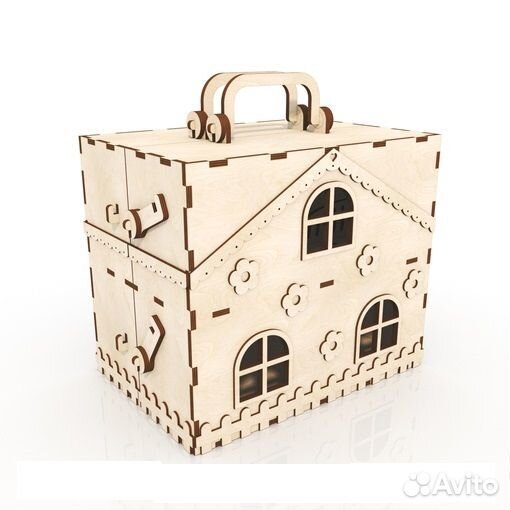 Кукольный домик без мебели складной долл