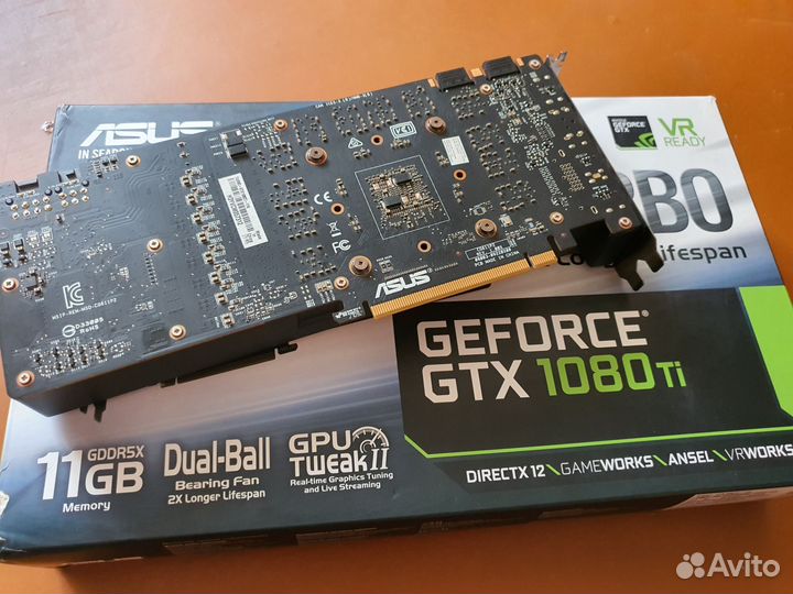 Видеокарта Asus gtx 1080 ti 11 gb