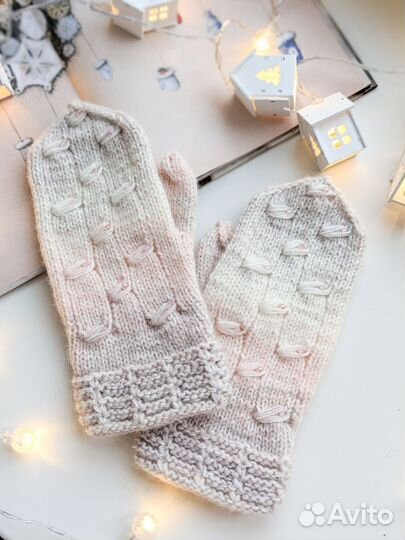 Варежки вязаные ручная работа