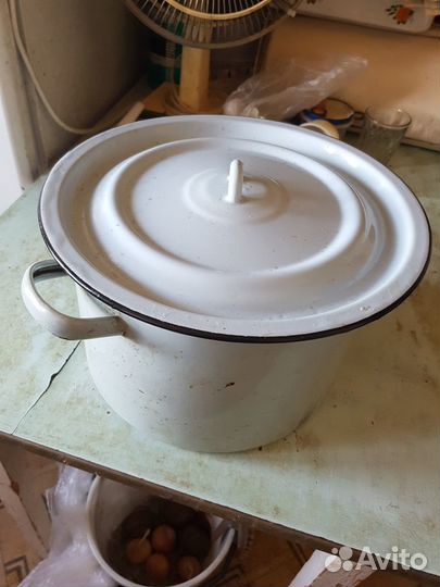 Кастрюля и таз эмалирован./казан пр-ва СССР