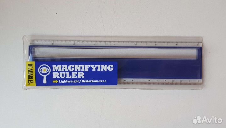 Линейка с увеличительным стеклом