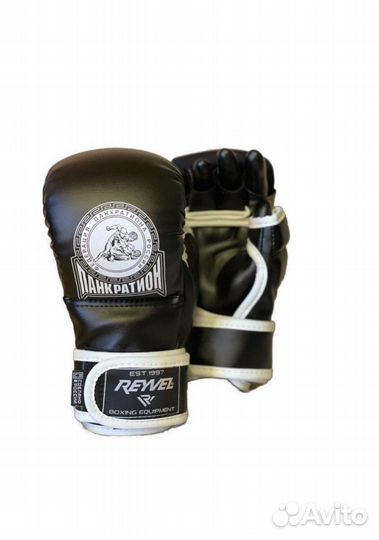 Перчатки для мма Reyvel Панкратион (черные) (M)