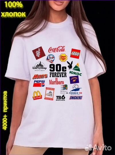 Хлопковая футболка с принтом