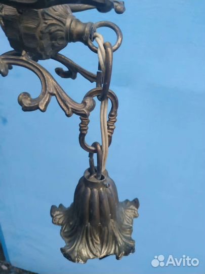 Люстра - фонарь бронза