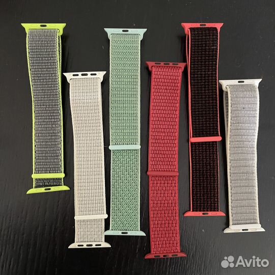 Нейлоновый ремешок apple watch 42/44 мм 6 шт