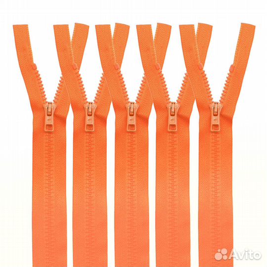 005 оранжевый Молния трактор Тип 10 (6мм) 1 замок 40см Arta-F (005 оранжевый), 5 шт