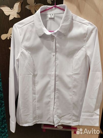 Блузка белая школьная