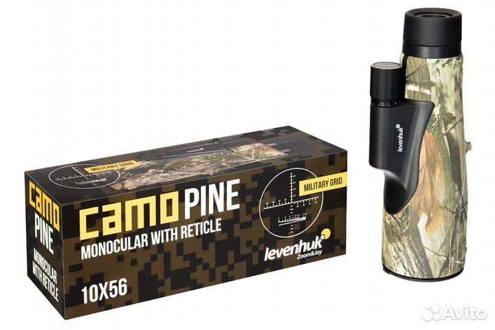 Монокуляр Levenhuk Camo Pine 10x56 с сеткой