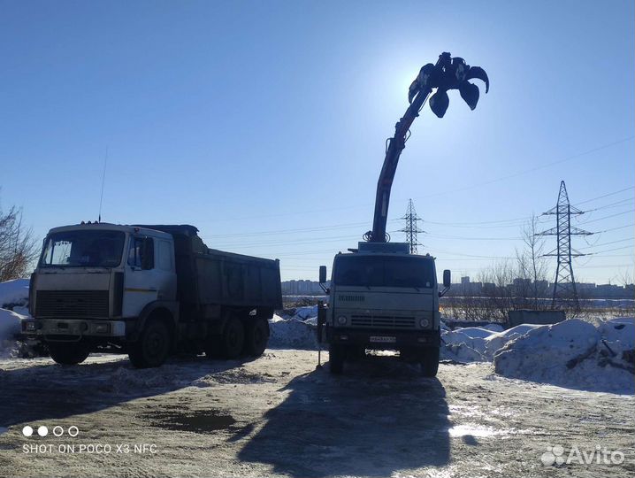 Вывоз мусора грейфером