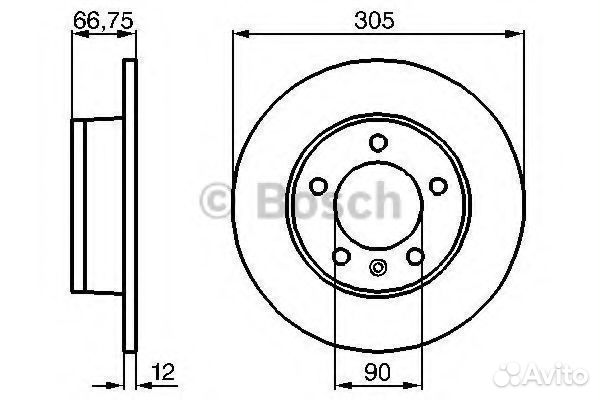 Тормозной диск 0986478970 bosch