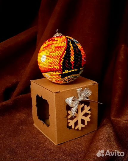 Шарик новогодний 6см