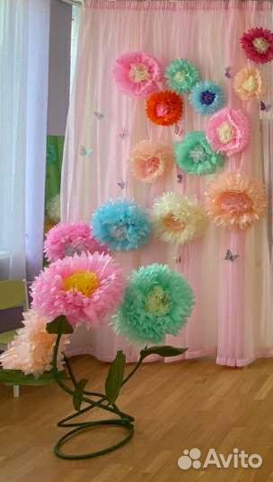 Декор, бумажные цветы,ростовый цветы