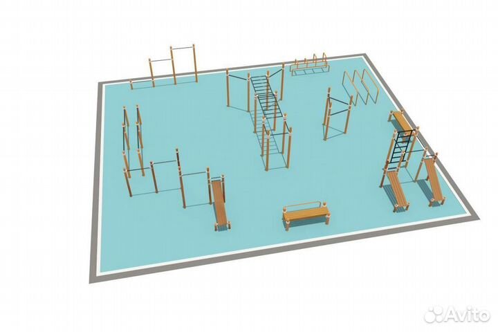 Районная площадка для Воркаут и WRK Pioner A16602