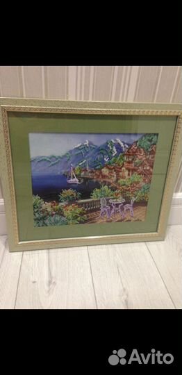 Картина вышивка бисером Лазурный Берег