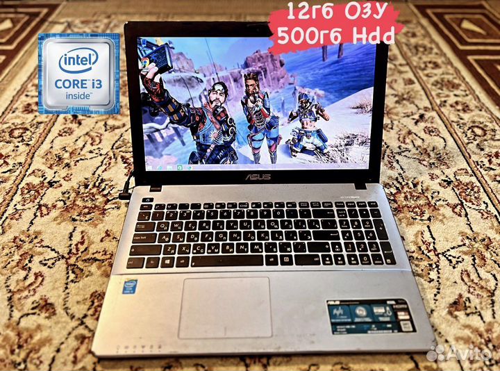 Мощный Ноутбук Asus i3-4010u/12гб/500гб