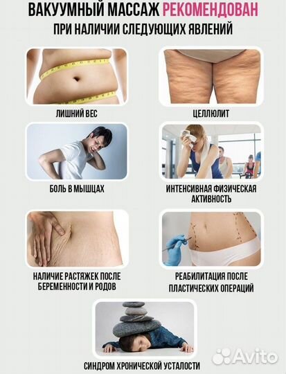 Вакуумный массажер для тела новый