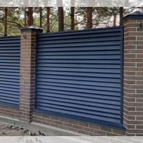 Монтаж забора жалюзи