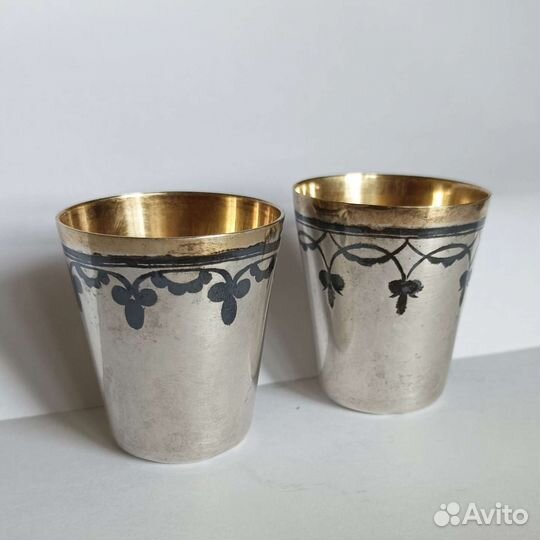 Серебряные стопки, 875 проба, гтх, СССР, 1967г