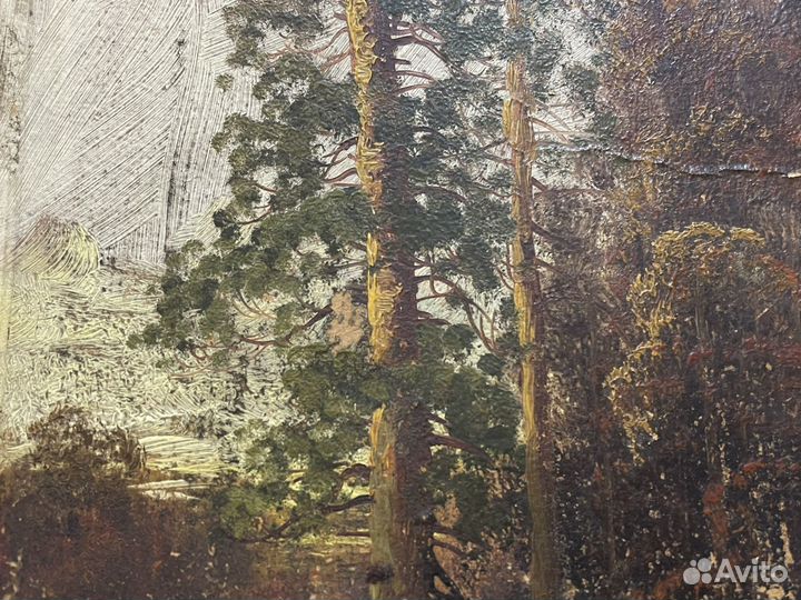 Картина «Лесной пейзаж» масло/картон