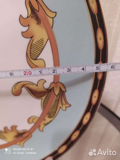 Тарелка фарфоровая для торта с лопаткой