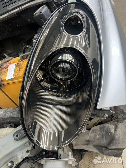 Фары с линзами nissan march