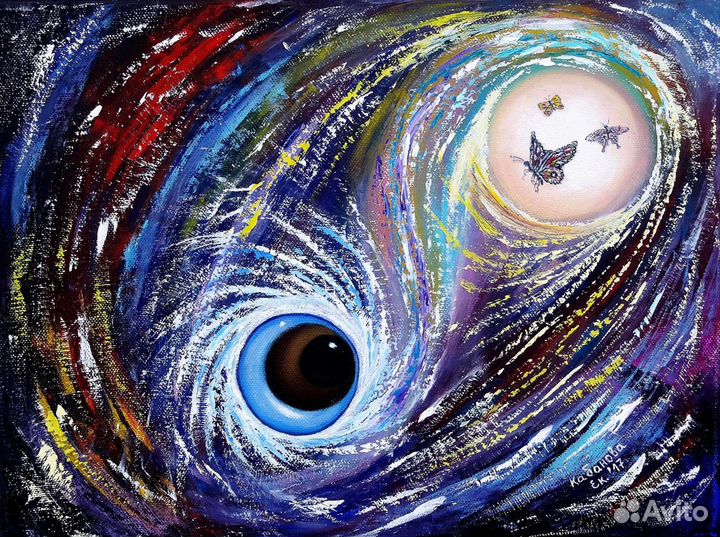 Картина 'Инь-ян. Начало', маслом на холсте 50х40