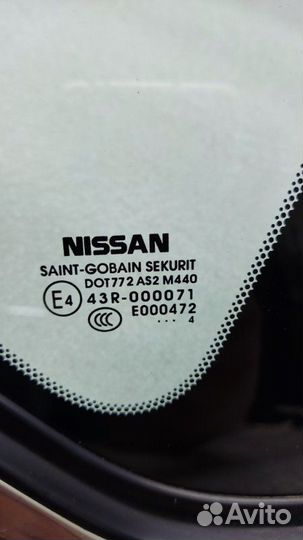 Стекло кузовное глухое заднее правое Nissan Teana