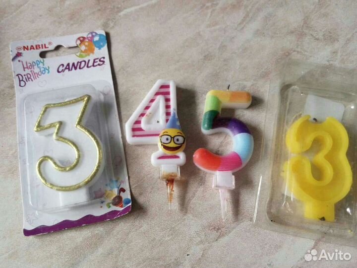 Свечки- цифры именинные