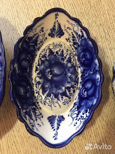 Гжель салатники, конфетницы. Авторские