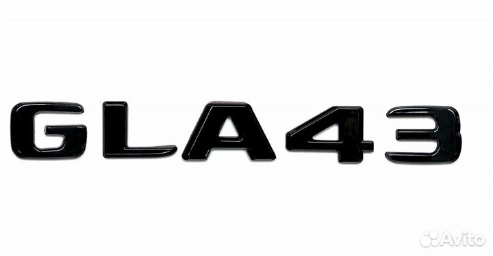 Комплект: шильдик Mercedes GLA43 + 4matic черный