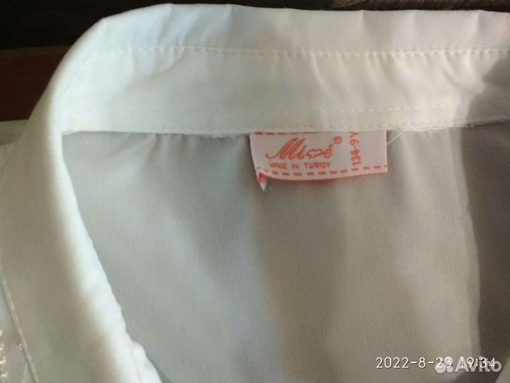 Рубашка школьная для девочки 134