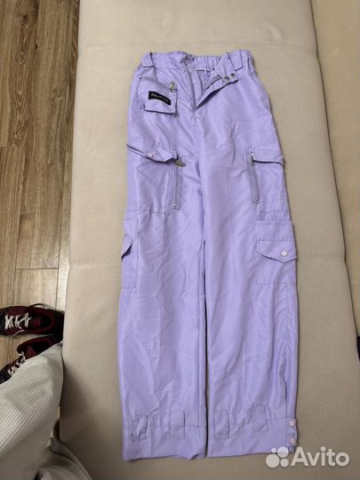 Брюки карго y2k фиолетовые