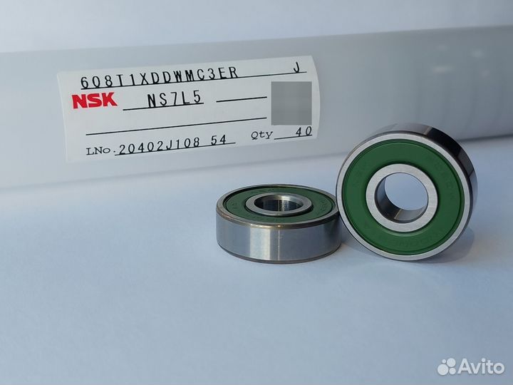 Подшипник 608 2RS (DW NS7) NSK Оригинал (8*22*7)