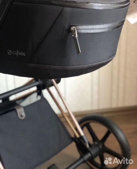 Коляска Cybex Priam 4 deep black rose gold