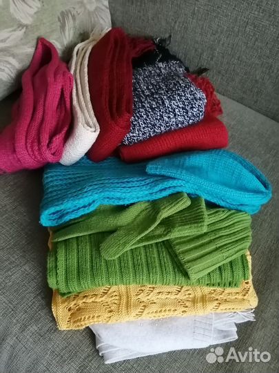 Шарф длинный, шапка, снуд