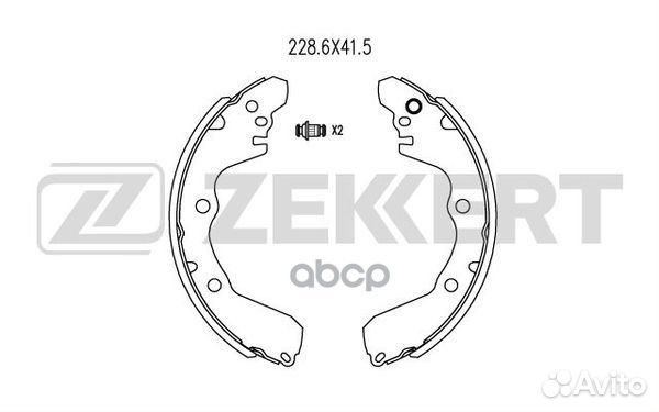 Колодки торм. бараб. задн. Mitsubishi Colt IV 9
